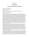 Rules Governing the Court of Indian Offenses