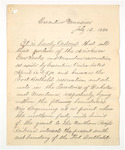 President Hayes's Executive Order, 1880 by Rutherford B. Hayes