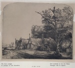 Reproduction of The Three Cottages by (After) Rembrandt van Rijn