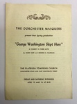 Program for the play “George Washington Slept Here” by Publisher Unknown