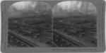 Stereoscope Slide, Birdseye View of the Union Stock Yards, Chicago, Ill., U.S.A. by B.L. Singley