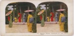Stereoscope Slide, Japanese Maidens Worshipping at Their Shrine, Tokyo. by Artist Unknown