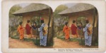 Stereoscope Slide, Japanese Maidens Chatting with a Friend in a Rest House in the Park, Yokohama. by Artist Unknown