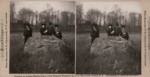 Stereoscope Slide, Ramblings, White Mountains and Vicinity, N.H. (People by Rock) by J.A. Sherwood