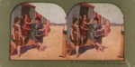 Stereoscope Slide, On the Beach at the Bath House. by T.W. Ingersoll