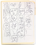 "Icon Squares", Folder of 82 Works on Paper by James Smith Pierce