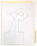 "Drawings for Standing Cutouts: Simple Geometry ", Folder of 30 Works on Paper by James Smith Pierce