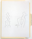 "1/2 Size Xerox of Standing Cutout Drawings", Folder of 133 Works on Paper by James Smith Pierce