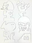 Collection of 8 Cut-outs on Paper by James Smith Pierce