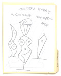 "Totems 2008" Folder of 2 Works on Paper by James Smith Pierce