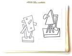 "Groups for Sculpture Garden 2007/ Copies" Folder of 116 Works on Paper by James Smith Pierce