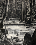 Landscape (reproduction of original drawing) by Charles E. Kupchella