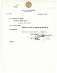 Letter From Oklahoma Governor Murray to Governor Langer Regarding Reforestation, October 23, 1933