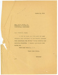 Letter from Governor Langer to California Governor James Rolph Regarding Sales Tax Legislation, March 15, 1934