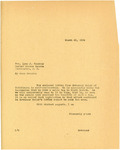 Letter from Governor Langer to Lynn J. Frazier Supporting Regarding Pending Sales Tax Legislation, March 22, 1934