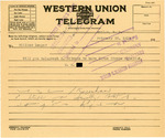Telegram from G. A. D** to Attorney General Langer Asking to Have Hiram Stepp Detained, February 25, 1919