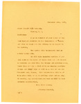Letter from Langer to the James Hought Coal Company, 1917