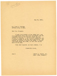 Letter from Albert E. Sheets Jr. to Fred J. Traynor Regarding Misprinted Date on State v. Stepp Court briefs, 1920