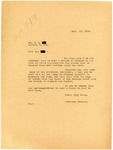 Letter from Langer to E. L. D** Regarding Denial of Motion to Dismiss State vs. Stepp Case in Supreme Court, 1919