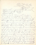 Letter from Gowin to Langer Regarding Bootlegging and Prostitution in Minot, 1917