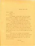 Letter from Willa E. for Attorney General Langer to Kersey Gowin Regarding Letters Received from Individuals Reporting Law Violations, November 24, 1917 by William Langer