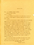 Letter from Attorney General Langer to Deputy Sheriff E. M. Prentiss Regarding Limitations on Shipping in of Alcohol, May 15, 1917