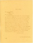 Letter from Assistant Attorney General to Sheriff T. V. Meinhover of Linton Requesting Investigation of Alcohol Use in Braddock and Linton, and Enforcement of the Laws, June 30, 19171917