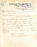 Letter from Oscar Lindstrom to William Langer Regarding Their Plan to Meet in Bismarck, December 7, 1917.