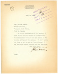 Letter from John Moses to William Langer Regarding the Carl Maier Case, September 20, 1919.