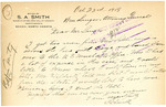 Letter from S.A. Smith to William Langer Regarding Captured Bootlegging, Expense Reimbursement, October 23, 1918