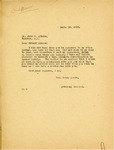 Letter from William Langer to John Albers from September 29, 1919 Regarding the Carl Maier Case
