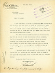 Letter from S.A. Smith to William Langer Regarding Absent Votes for Governor Frazier, November 10, 1918.