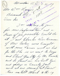 Letter from a Prisoner regarding Arrest and Guilty Plea, January 1919