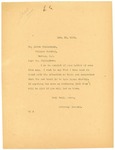 Letter From Langer to Phillebaum regarding a new trial to take place, March 26, 1919