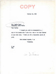 Letter from Senator Langer to Martin Cross Regarding a Speech, October 22, 1945