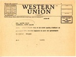 Telegram from Senator Langer to Martin Cross Indicating Meeting with Senator O'Mahoney, February 18, 1946