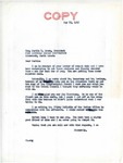 Letter from Senator Langer to Martin Cross Updating on Various Business, May 22, 1946