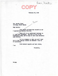 Letter from Senator Langer to Martin Cross Regarding Senate Bill 1133, February 25, 1948