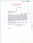 Letter from Senator Langer to Joseph Wicks Regarding Plan Between Wicks and Martin Cross for Various Reservations, April 26, 1948