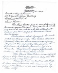Letter from Martin Cross to Senator Langer Regarding Garrison Dam, January 31, 1947