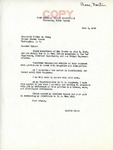 Letter from Martin Cross to Milton Young Regarding US Senate Joint Resolution 224, June 9, 1948