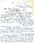 Letter from Anna Corbin to Senator Langer Opposing the Garrison Dam Project, May 9, 1947