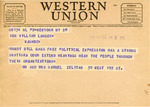 Telegram from Mr. and Mrs. Samuel Zelitan Regarding the Mundt Bill, May 29, 1948