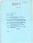 Letter from Senator Langer to A.F. McMaster Regarding Lieu Lands Questions, April 9, 1947