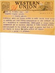 Telegram from PW Lanier to Senator Langer Regarding Fort Berthold Reservation Conditions, January 8, 1948