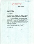 Letter from Harris Grotte to Senator Langer Regarding Fence Cutting, August 26, 1947