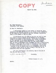 Letter from Senator Langer to Floyd Montclair Regarding Per Capita Payments, August 23, 1946