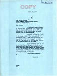 Letter from Senator Langer to Wilcox Regarding Relocation, March 17, 1949