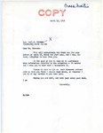 Letter from Senator Langer to Earl Bateman Acknowledging Bateman's April 16 Letter, April 19, 1949