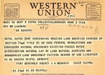 Telegram from J.A. Medaris to Senator Langer Regarding the Regulation Being Used for the Lease of Grazing Lands, June 3, 1947
